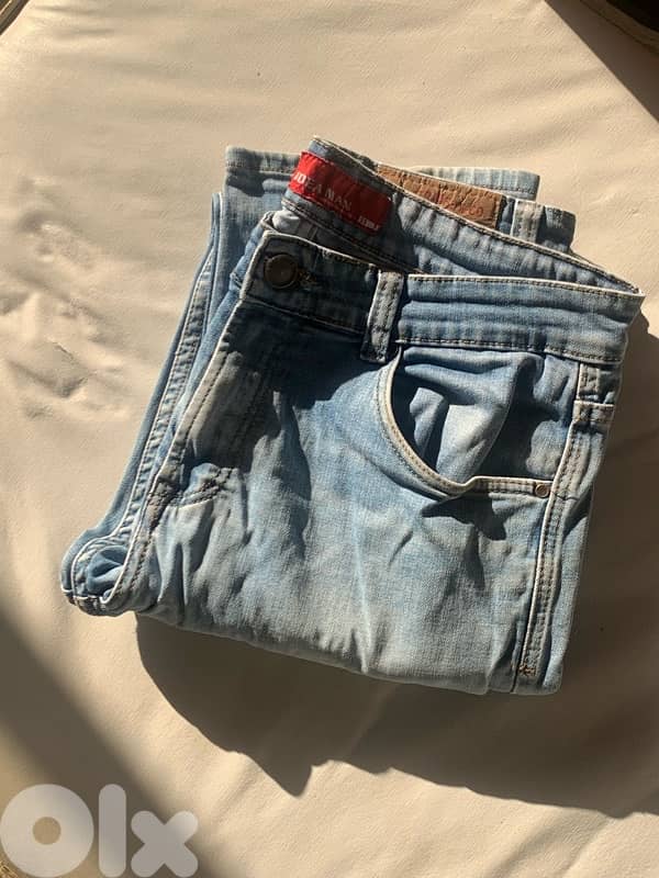 بنطلون ازرق فاتح  33، مستعمل بحالة جيدة 2