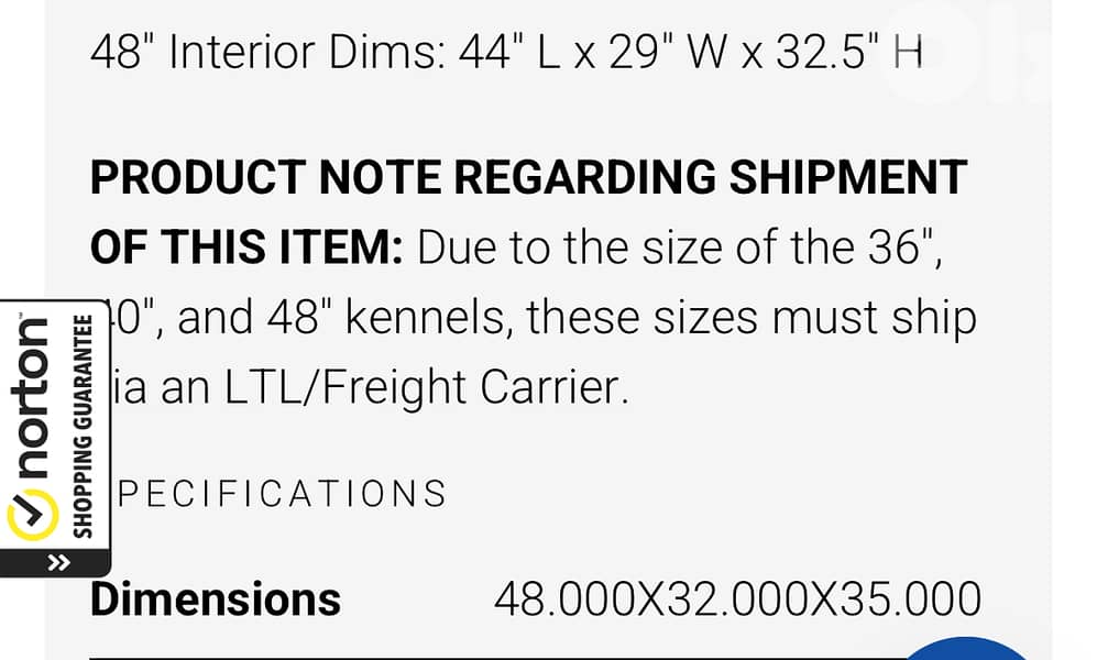 Petmate Sky Kennel – 48” Giant Size (Like New) 5