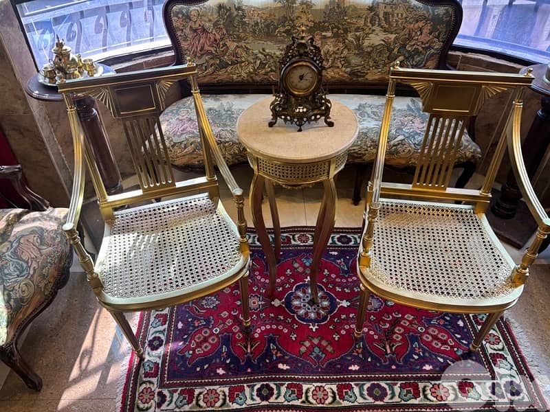 2 chairs and table 3