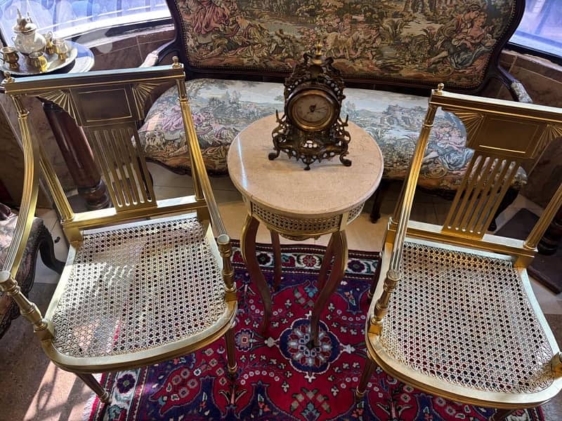 2 chairs and table 4