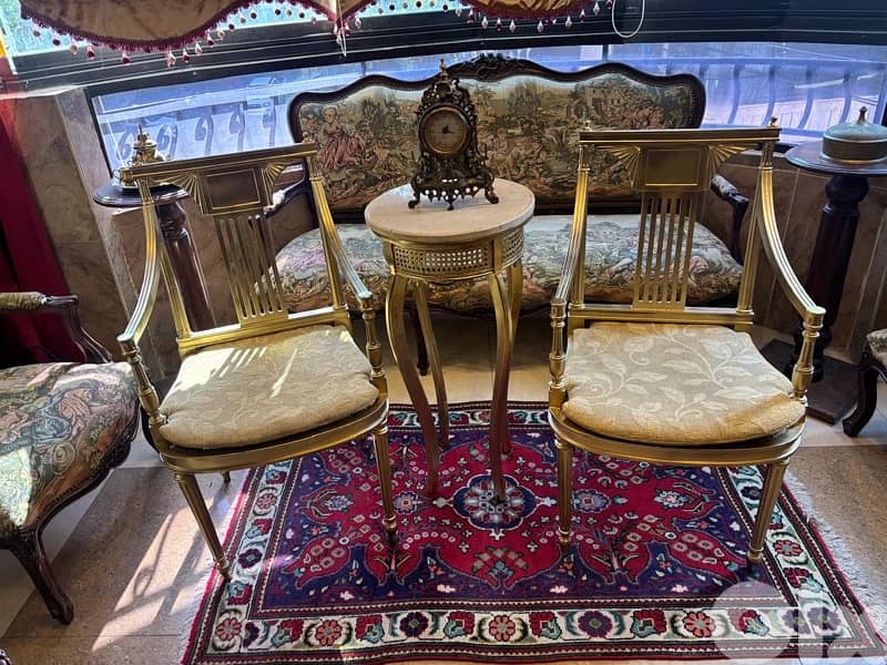 2 chairs and table 5