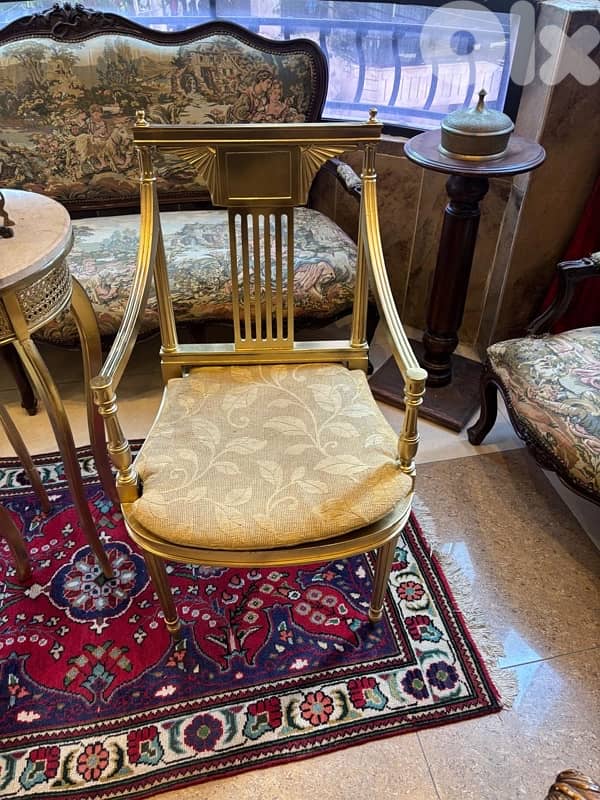 2 chairs and table 7