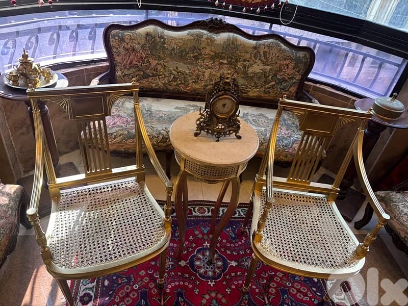 2 chairs and table 10