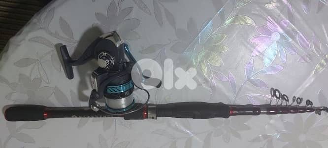 used Carbon Fishing Rod 3 meters + New Reel machine 7000+string+hooks