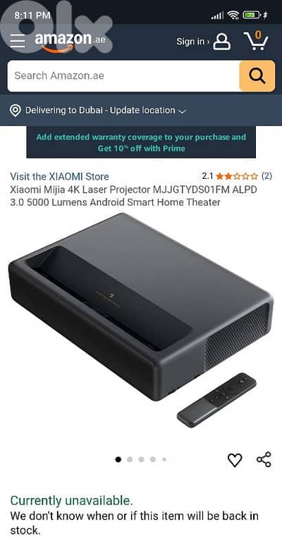Xiaomi Mijia 4k projector