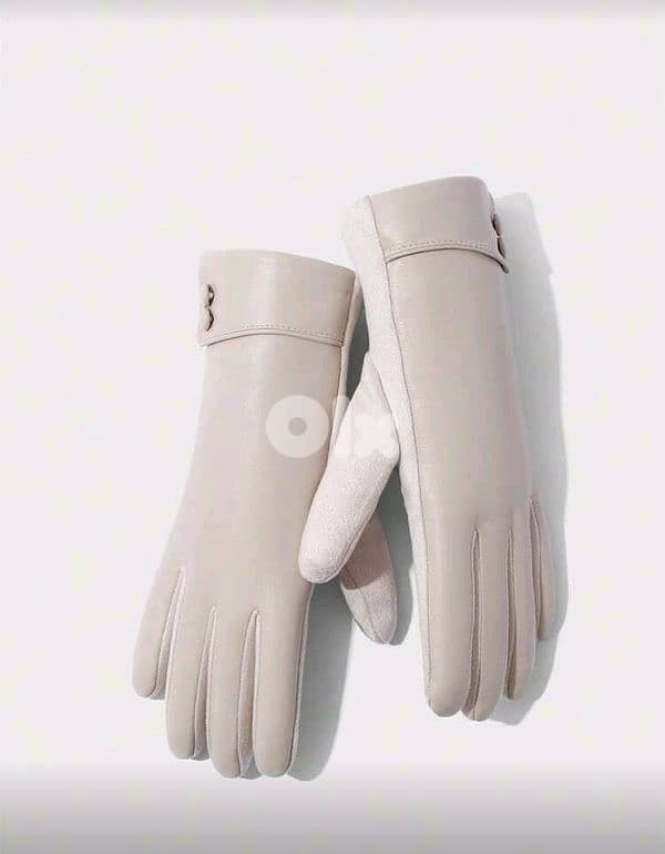 New Woman Waterproof Windproof PU Leather Gloves (Available 3 Colors) 1