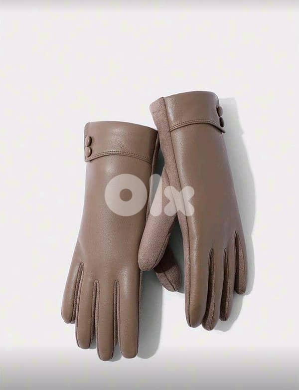 New Woman Waterproof Windproof PU Leather Gloves (Available 3 Colors) 2