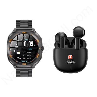 Swiss Military Pack Dom 7 Smartwatch + Victor 6 Earbuds