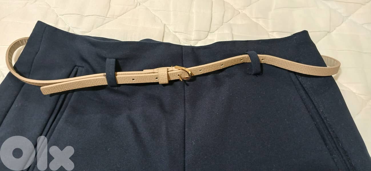 New Woman Navy Short with Belt (Made in Spain) 1