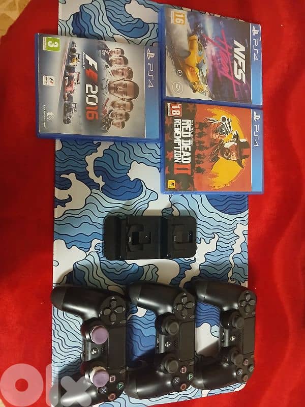 ps4 slim used 1 tb + 3 game with fc 26 installed and 1 year warranty 1