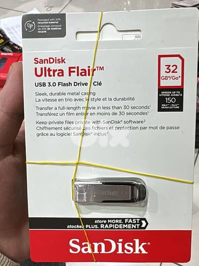 Sandisk ultra flair 3.0 flash drive 32gb up to 150mb/s