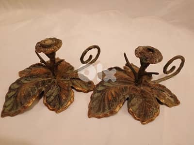 شمعدانين نحاس قديمين