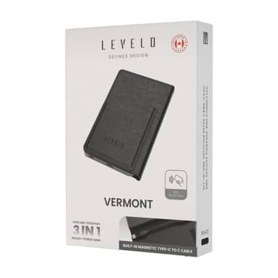 Levelo Vermont Portable 3 in 1 Wallet Power Bank