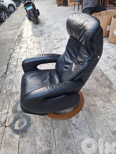 recliner and swivel chair genuine real leather original brand hukla