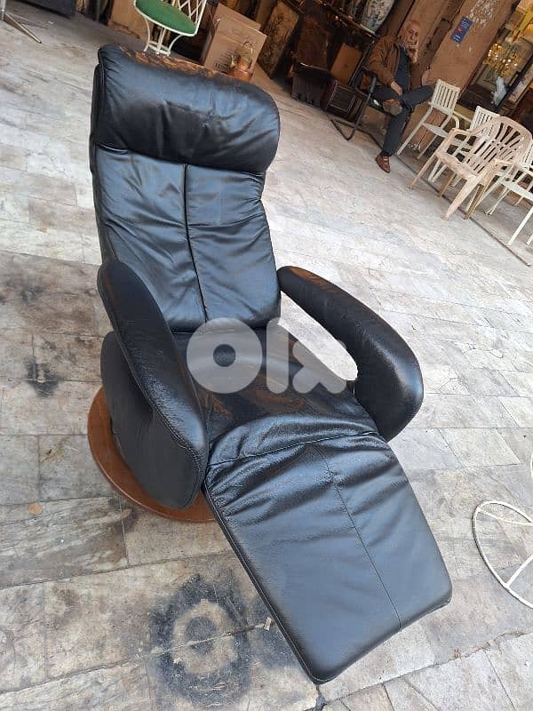 recliner and swivel chair genuine real leather original brand hukla 5