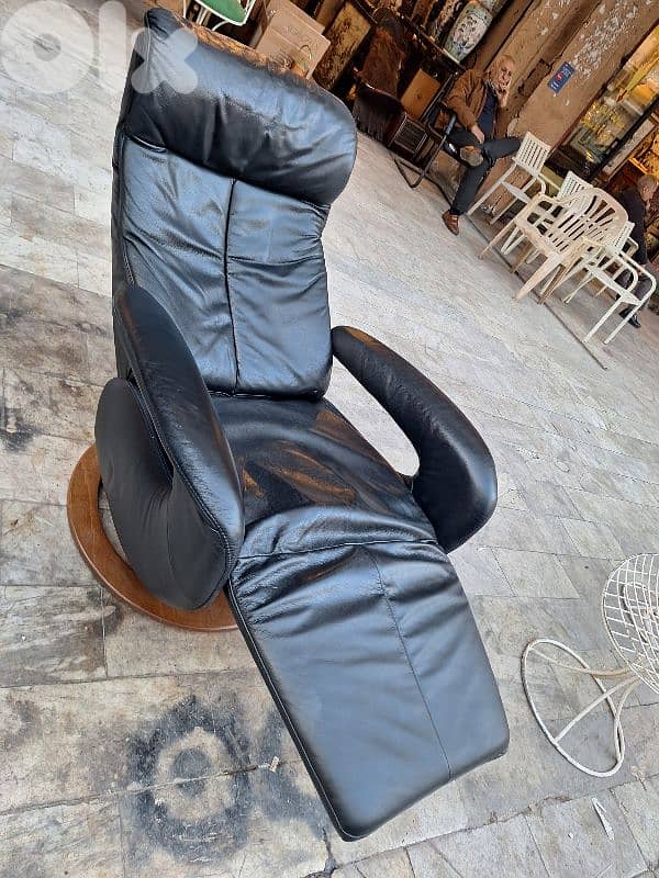recliner and swivel chair genuine real leather original brand hukla 6