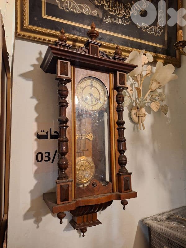 ساعة حائط المانية انتيك خارقة النظافة شغالة ممتازة جدا 1