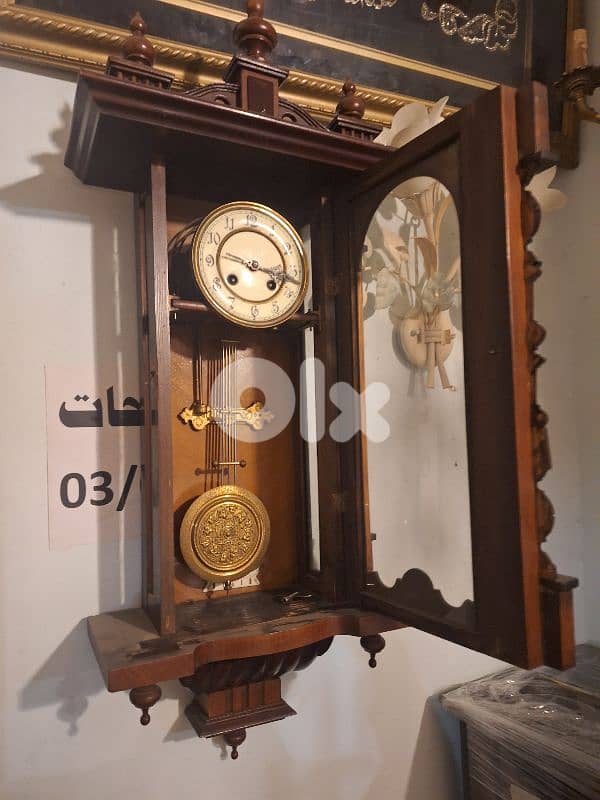 ساعة حائط المانية انتيك خارقة النظافة شغالة ممتازة جدا 2