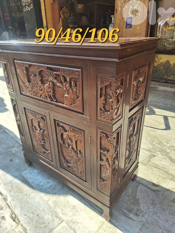 بار انتيك رائع جدا حفر يدوي مميز خارق النظافة من الروائع خشب مسيف صافي 7