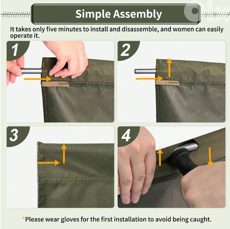 TOMOUNT Compact Camping Cotسرير تخييم جديد TOMOUNT خفيف الوزن + حقيبة 5