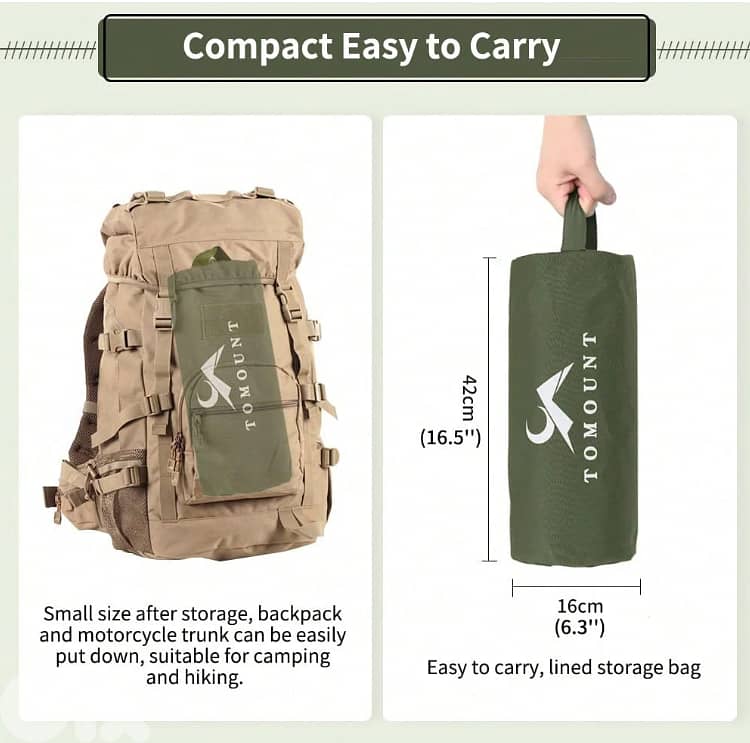 TOMOUNT Compact Camping Cotسرير تخييم جديد TOMOUNT خفيف الوزن + حقيبة 6