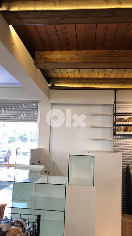 Glass Display Counter, White Base, 3-Shelf Showcase, Perfect for Shops 3