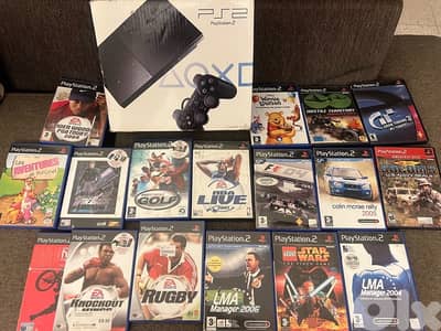 ps2 open box with cib original 17 games