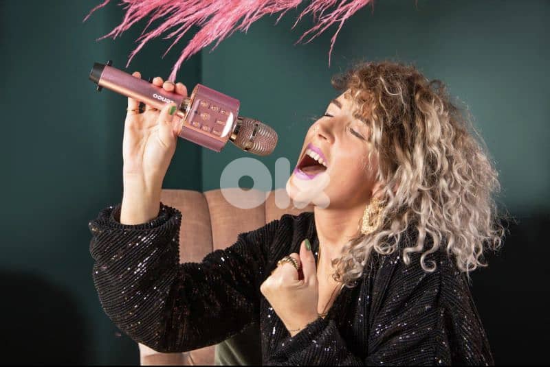 Lenco BMC-090PK Karaoke Microphone with Speaker Rose Gold /4$ delivery 4