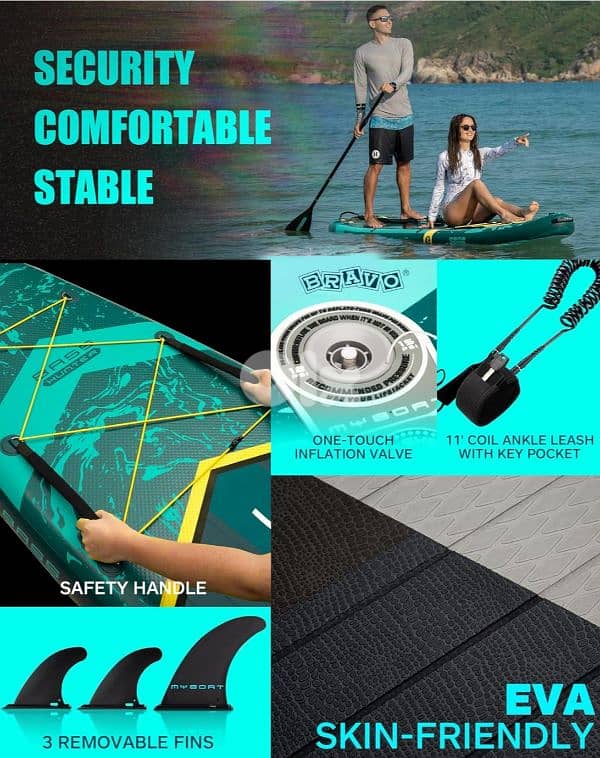 11'6"×35"×6" MyBoat Brand Inflatable Paddle Board kayak sup fishing 3