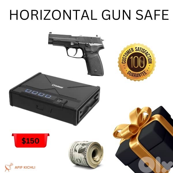 Pistol Safe Box with Fingerprint Access 1