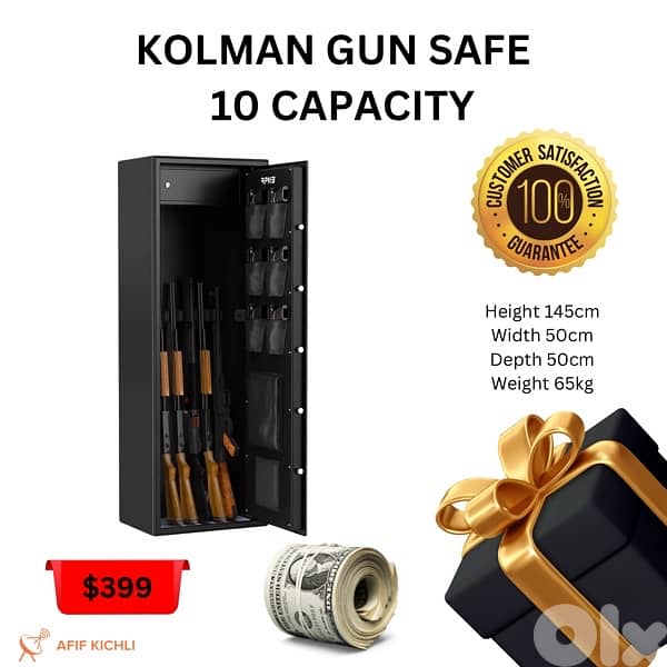 Kolman Gun Safe Box 5,10 & 18 Capacity 1