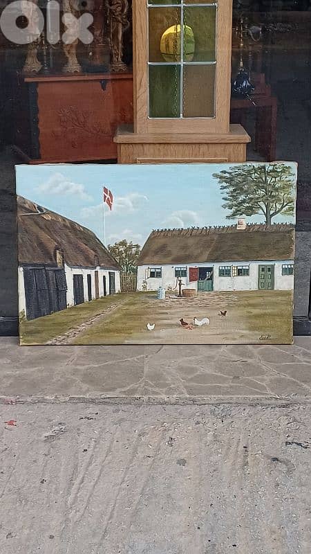 لوحة رسم زيتي اوروبية 1