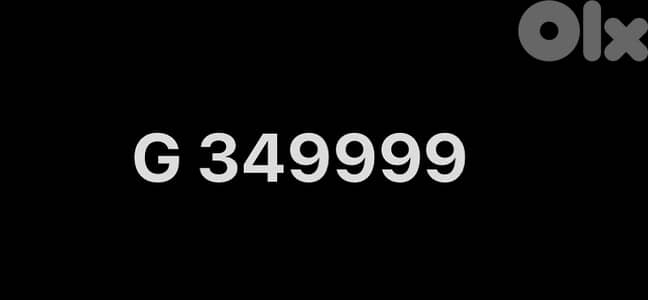 g 349999 car number plate for sale