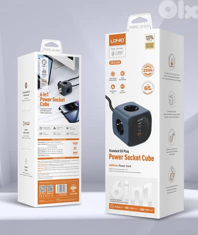 LDNIO SE3338 6 in 1 Power Socket Cube