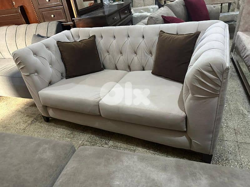 طقم كنبايات خشب زان كتير مرتب قماش تركي اسفنج إكسترا 1