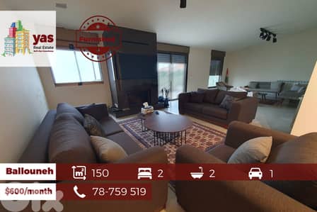 Ballouneh 150m2 | Rent | Furnished | Mint Condition | Sea View | KS/KH