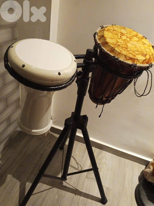 Darbuka and jambey stand 1