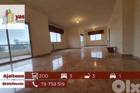 Ajaltoun 200m3 | Rent | Prime Location | Standard | Partial View | KH