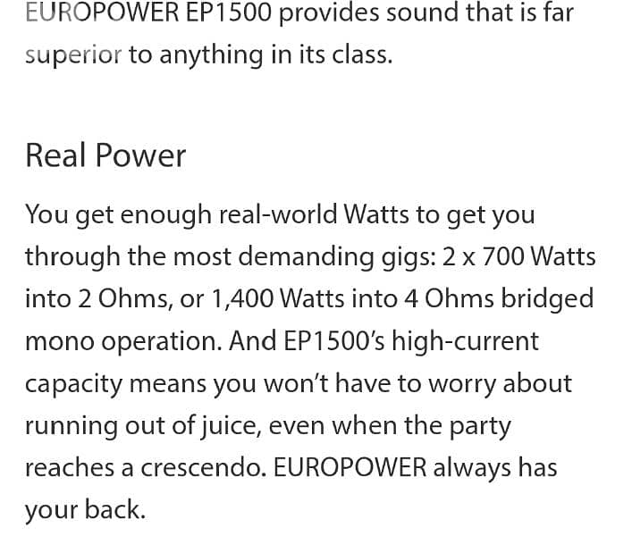 Behringer europower ep 1500 2