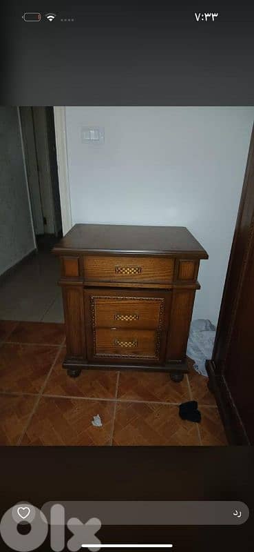 اوضة نوم ملكية خشب زان ولاتي ملبسة قشرة سنديان شبه جديدة 3