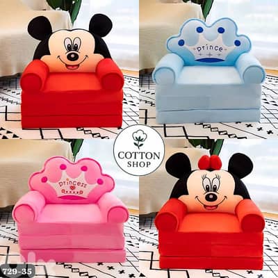 Foldable 3 Layers Cartoon Design Sofa Bed Chair for Kids