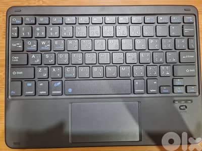 Wireless Keyboard with Touchpad + Holder – Arabic & English