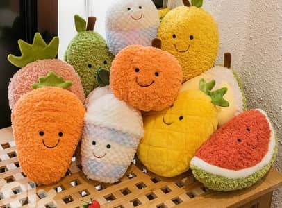 Fruit & Vegetable Plush Toys New