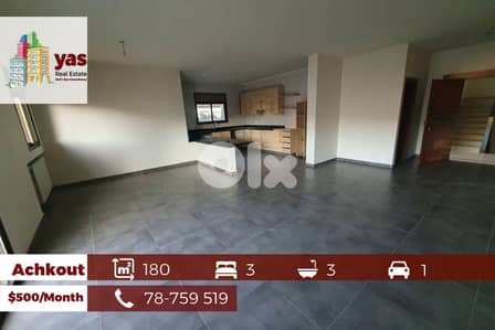 Achkout 180m2 | Rent | Partial View | Calm Street | High End | KH