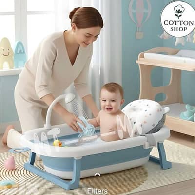 Foldable Baby Bathtub With built-in Digital Thermometer