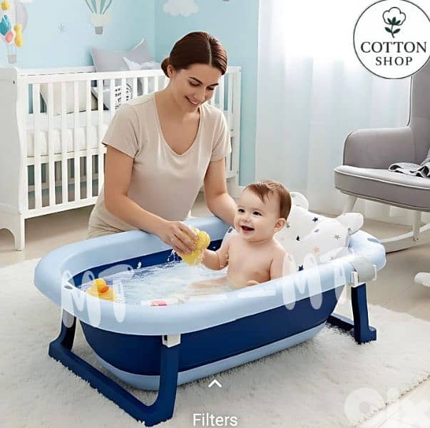 Foldable Baby Bathtub With built-in Digital Thermometer 5