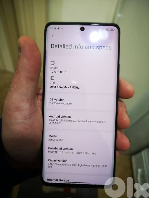 Xiaomi Redmi Note 13 Pro Plus 5G ( 18 Gb Ram and 512Gb Memory) 12