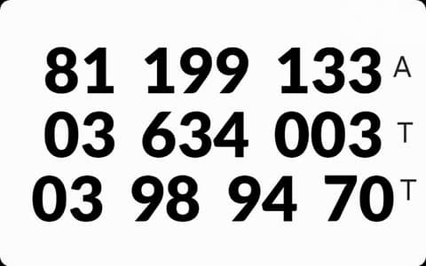 new special recharge numbers alfa & touch each number has a price.