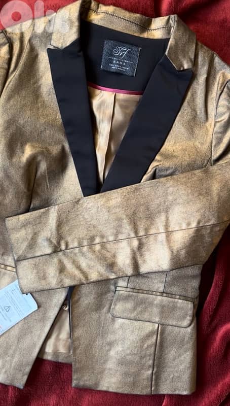 ZARA GOLD BLAZER NEW IN TAG 1