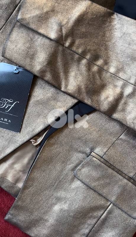ZARA GOLD BLAZER NEW IN TAG 3